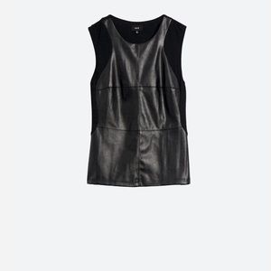 Romsey Faux leather knit top